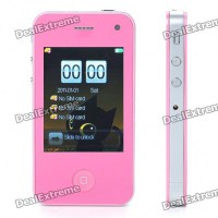 H308 2.6 "Touch Screen Tri-Tri-SIM Rede Standby Quadband GSM Cell Telefone w / FM - Pink