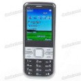 C5 2.2 "LCD Dual SIM Dual Network Standby Quadband GSM Celular TV Telefone w / FM + Java (Black)